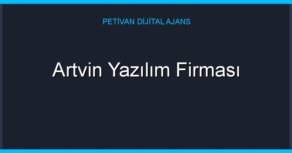Artvin Yazılım Firması