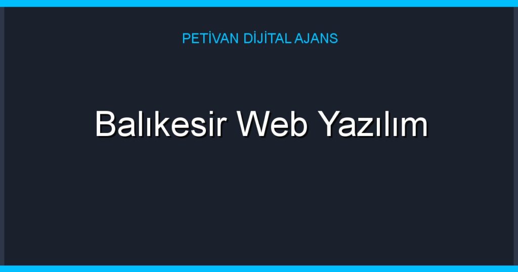 Balıkesir Web Yazılım