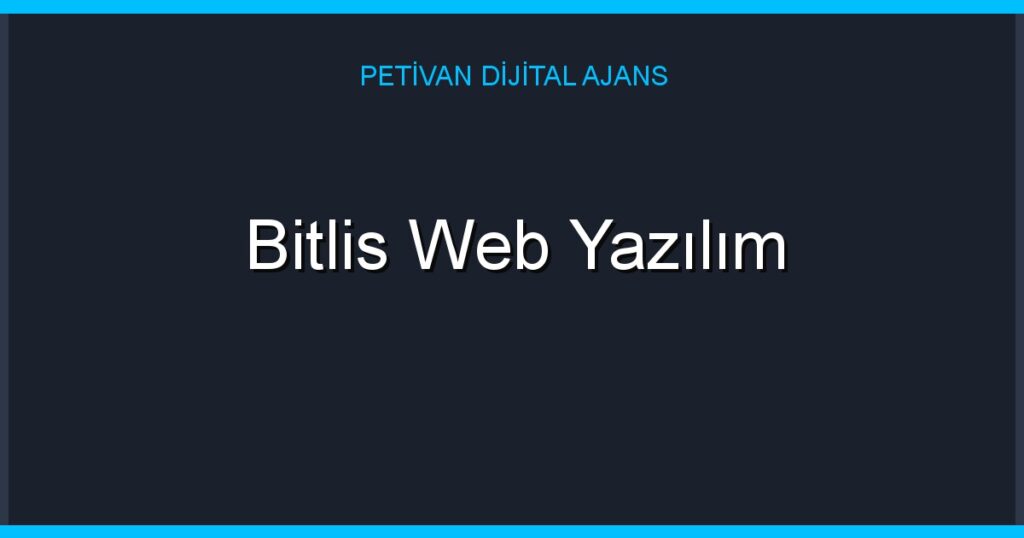 Bitlis Web Yazılım