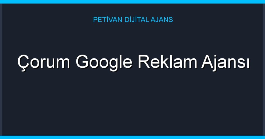 Çorum Google Reklam Ajansı