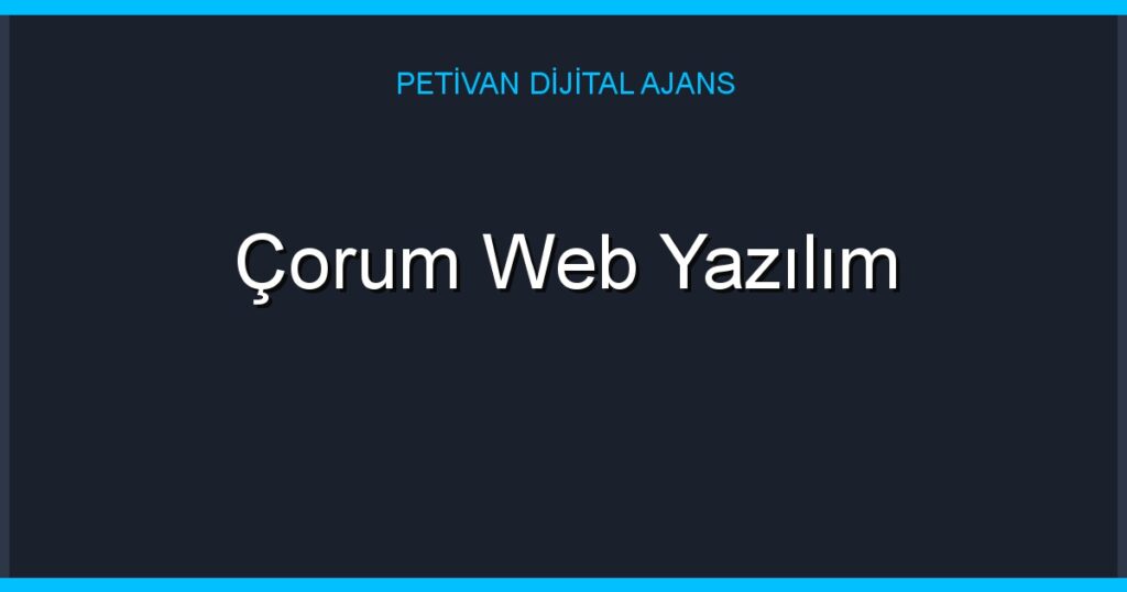 Çorum Web Yazılım