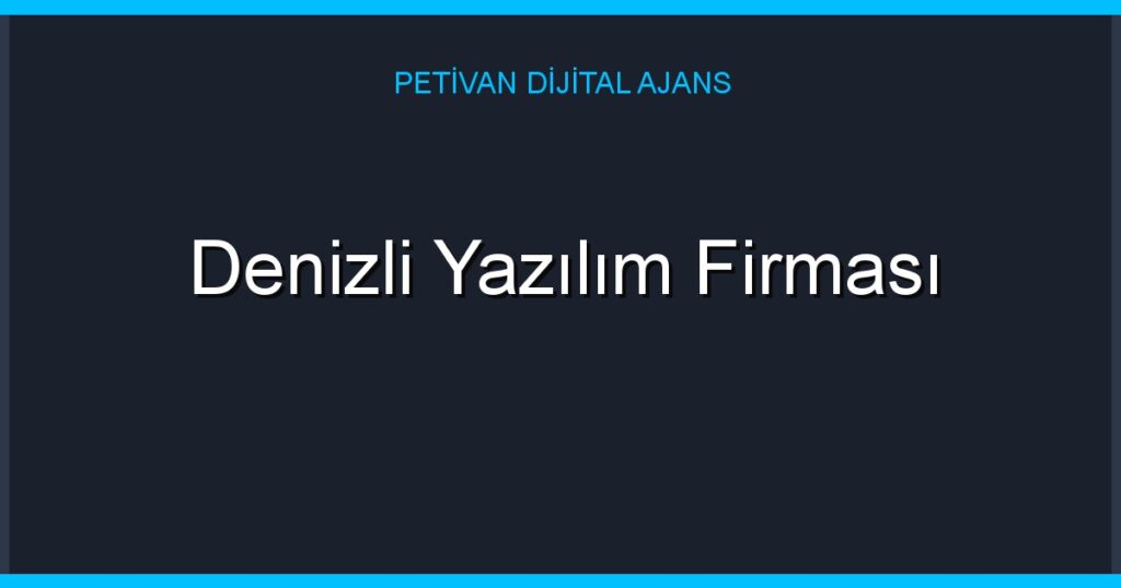 Denizli Yazılım Firması