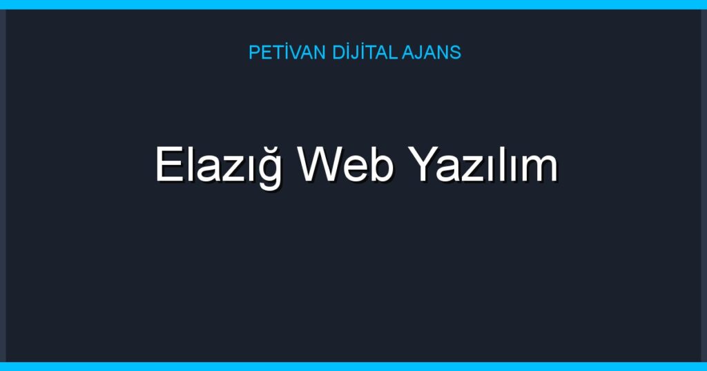 Elazığ Web Yazılım
