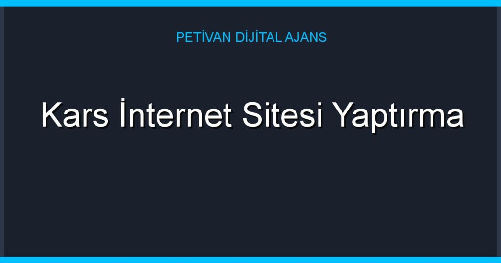 Kars İnternet Sitesi Yaptırma