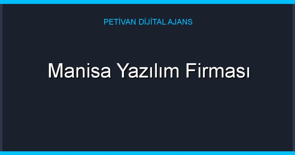 Manisa Yazılım Firması