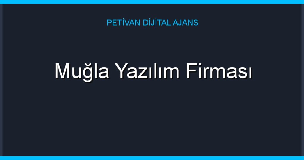 Muğla Yazılım Firması