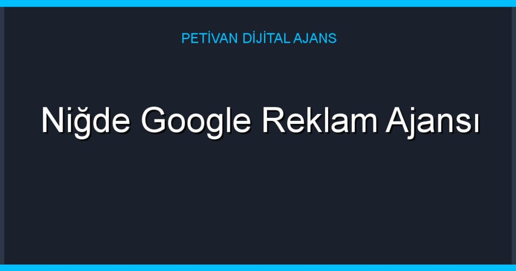 Niğde Google Reklam Ajansı