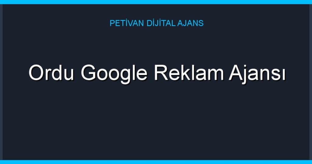 Ordu Google Reklam Ajansı