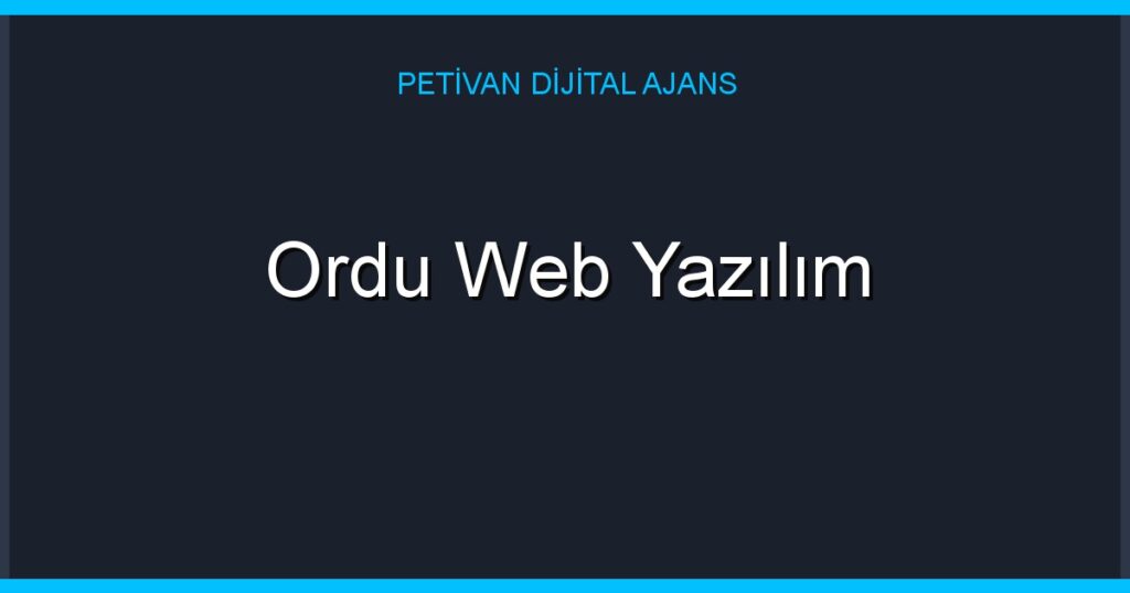 Ordu Web Yazılım