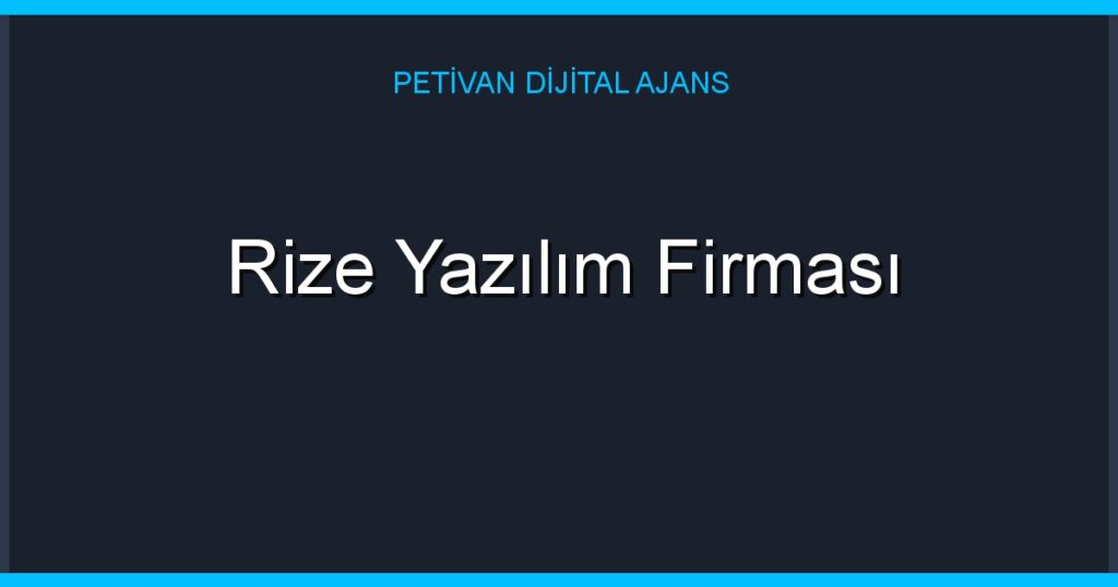 Rize Yazılım Firması