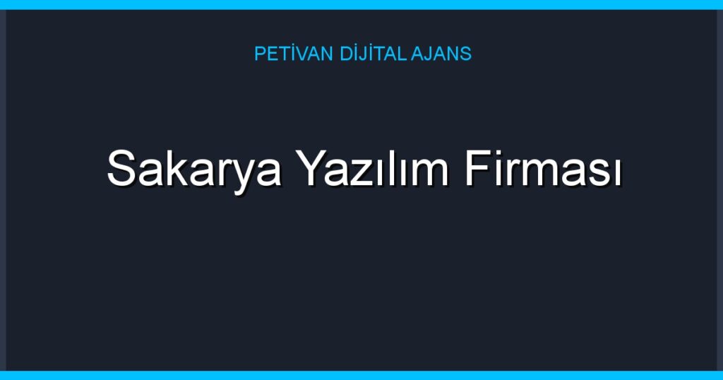 Sakarya Yazılım Firması