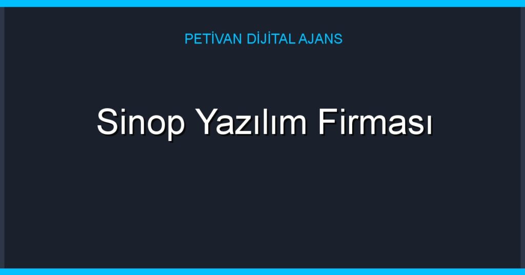 Sinop Yazılım Firması