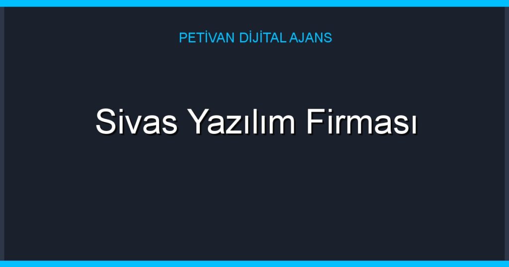 Sivas Yazılım Firması