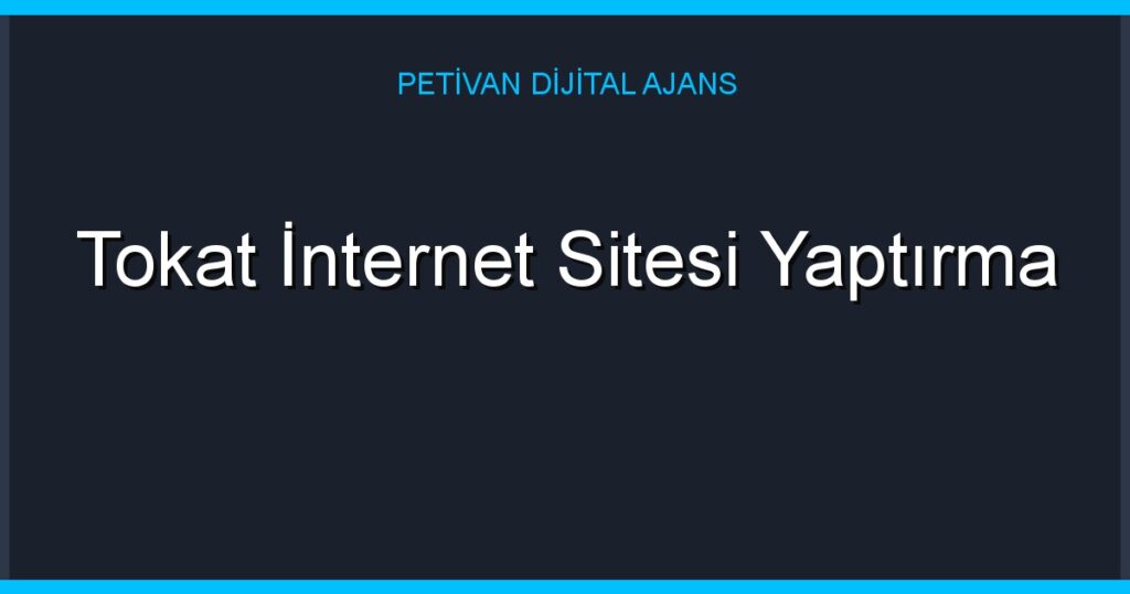 Tokat İnternet Sitesi Yaptırma